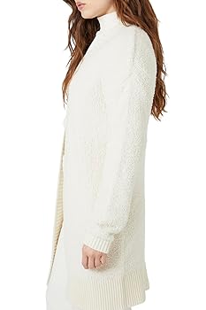 〜00's Sweat Cardigan MakeMeChic Women's Popcorn Knit Long Sleeve Open Front Fuzzy